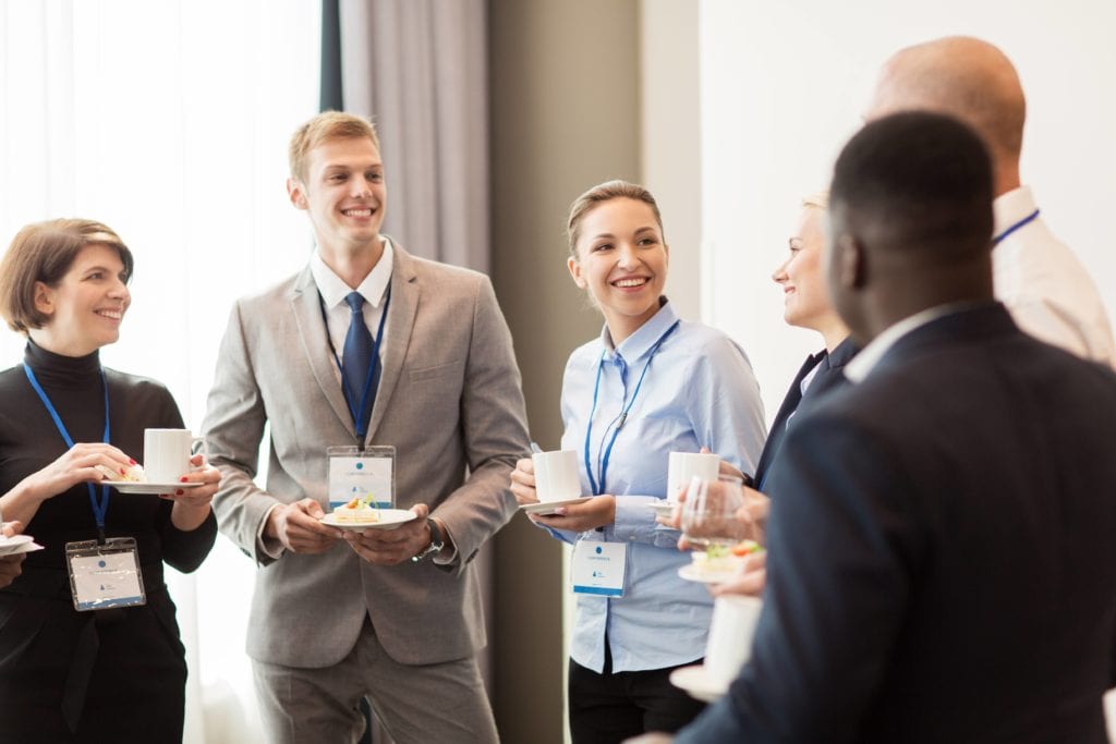  Business people taking a coffee break